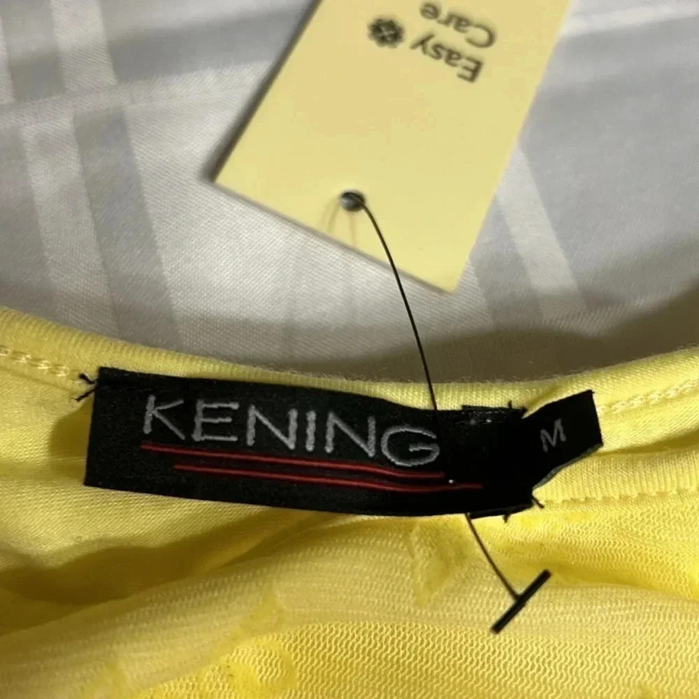 Y2K  vtg NWT top,women M, Layered sheer,overlay,floral yellow,fairy,feminine EC - Picture 6 of 16